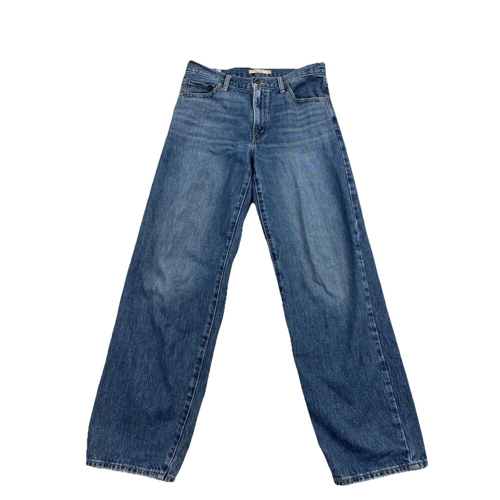 Women’s Levi’s Baggy Dad 100% Cotton Big E Loose Jeans Blue Size 28 (32x31)